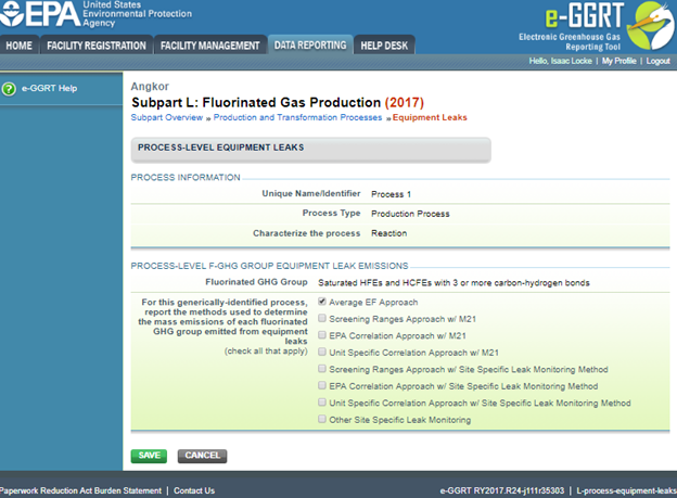 Image of Subpart L: Fluorinated Gas Production webpage.